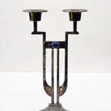 Candlestick with 2 holders Gunther Lambert whit Lapis Lazuli Cabochon - Art Nouveau stil
