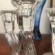 Pair of crystal candlesticks
