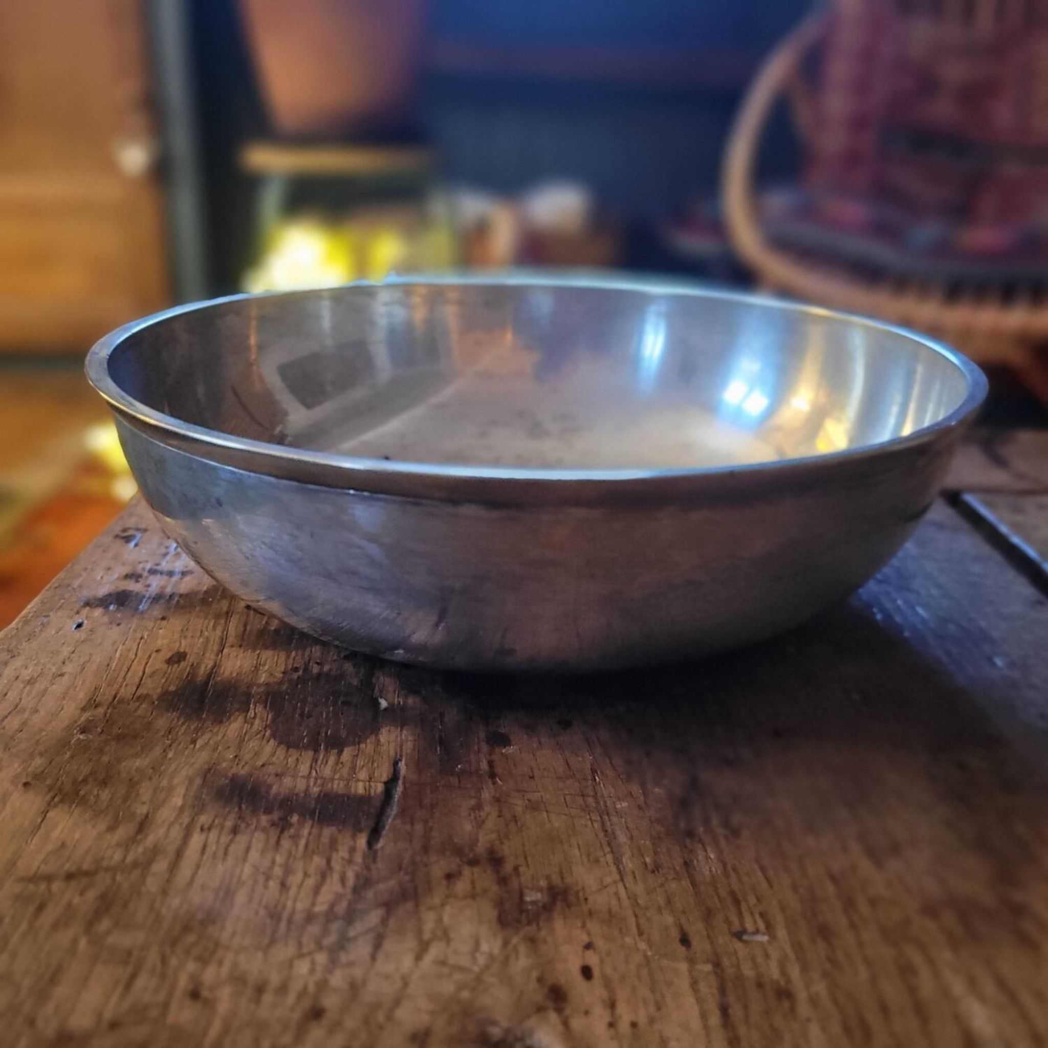 Vide-poche métal argenté 19cm