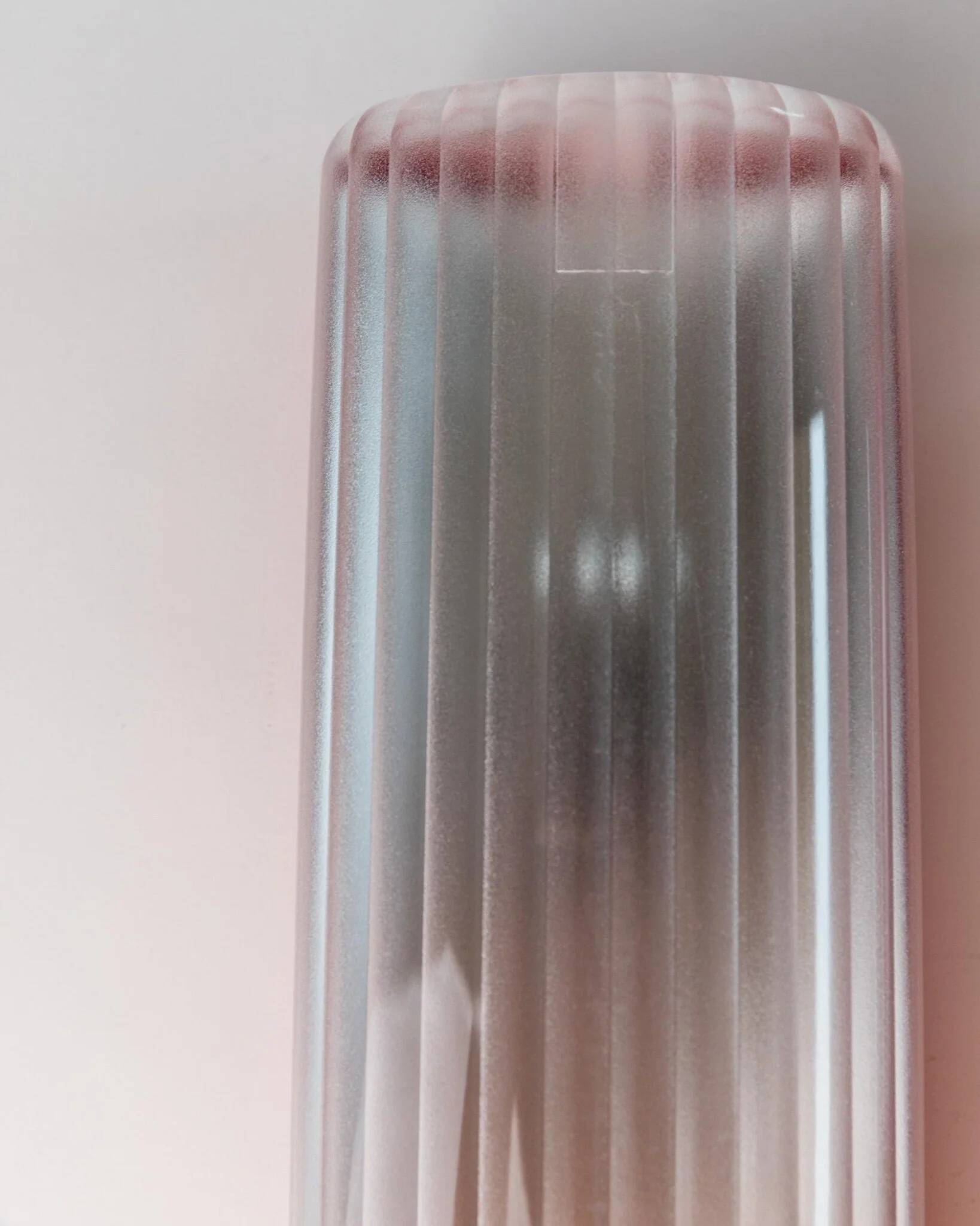 Set of 2 Vintage Wall Lamps Cometa 430 by Disano Italy, 1980s, Red Plastic with Translucent Diffuser Original Packaging