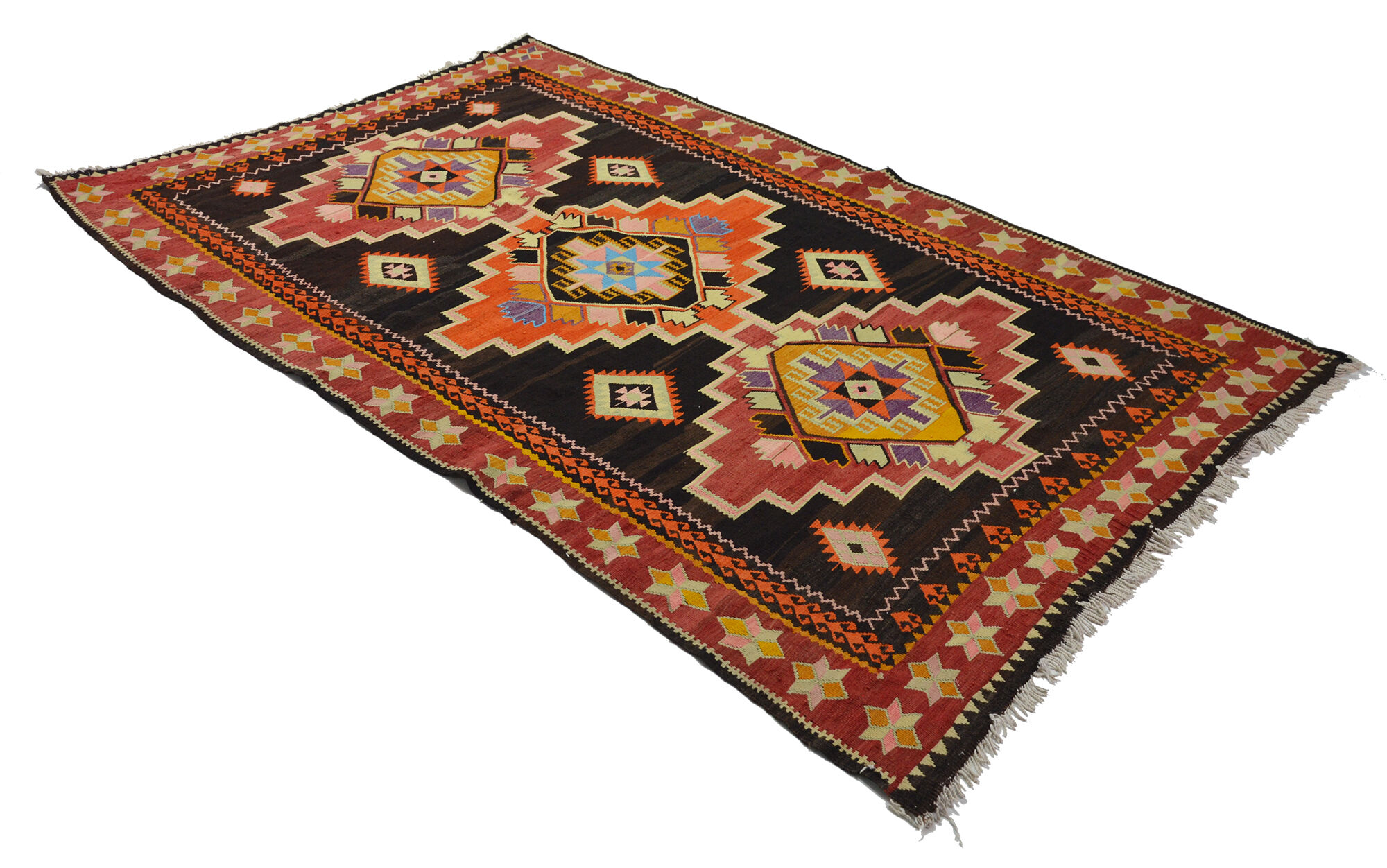 Anatolian handmade kilim rug 308 cm x 195 cm