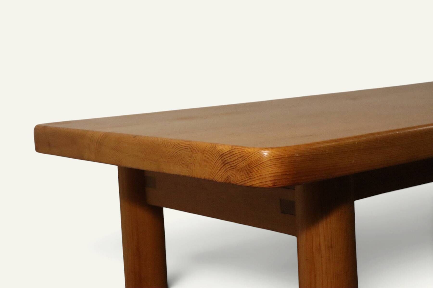 Table René Martin en pin massif moderniste, 1960