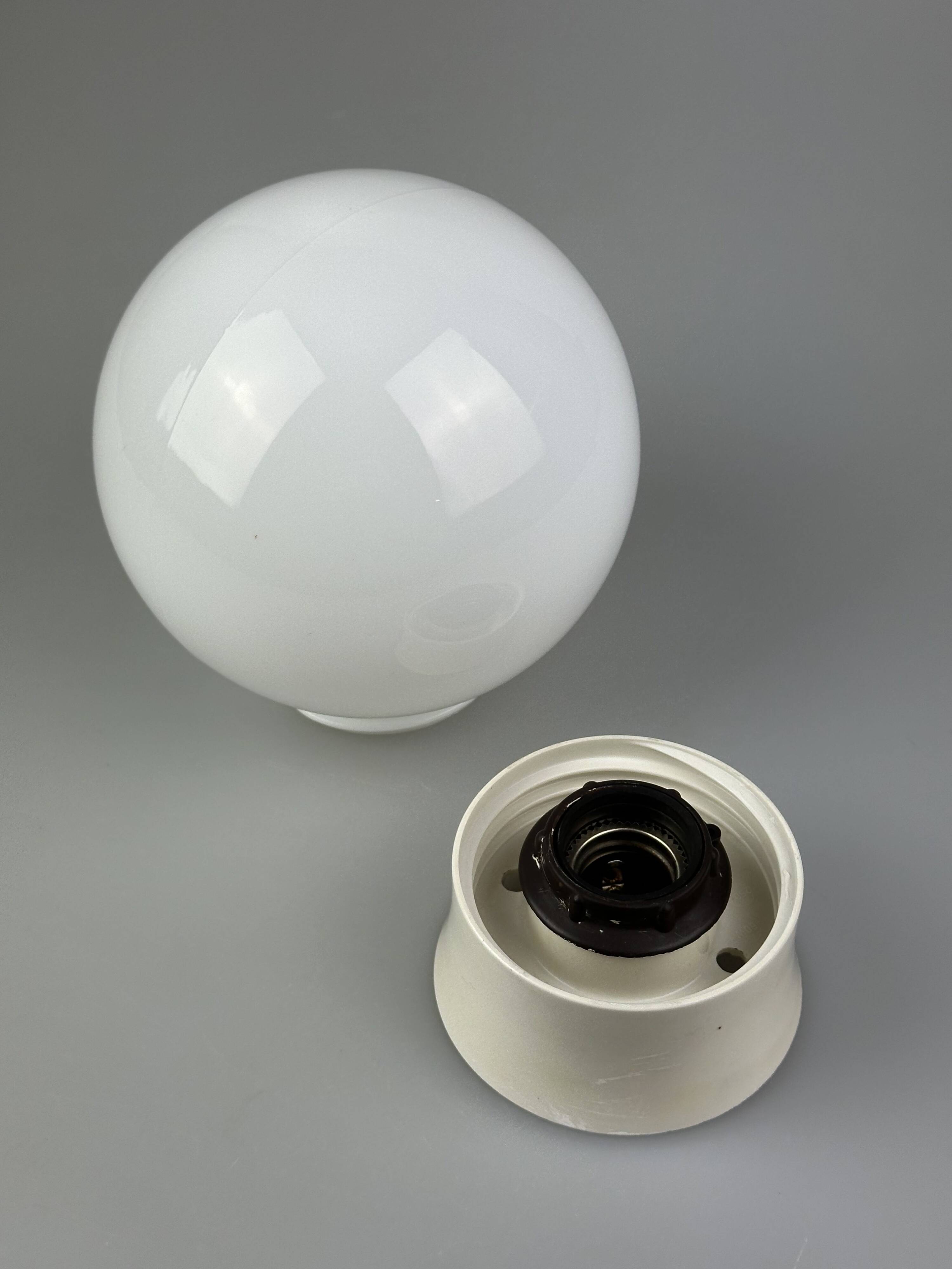 50s 60s lamp light wall lamp cellar lamp plastic & glass Bauhaus