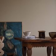 Antique Baroque dining table/desk in oak, Danish cabinetmaker, 19th century.
