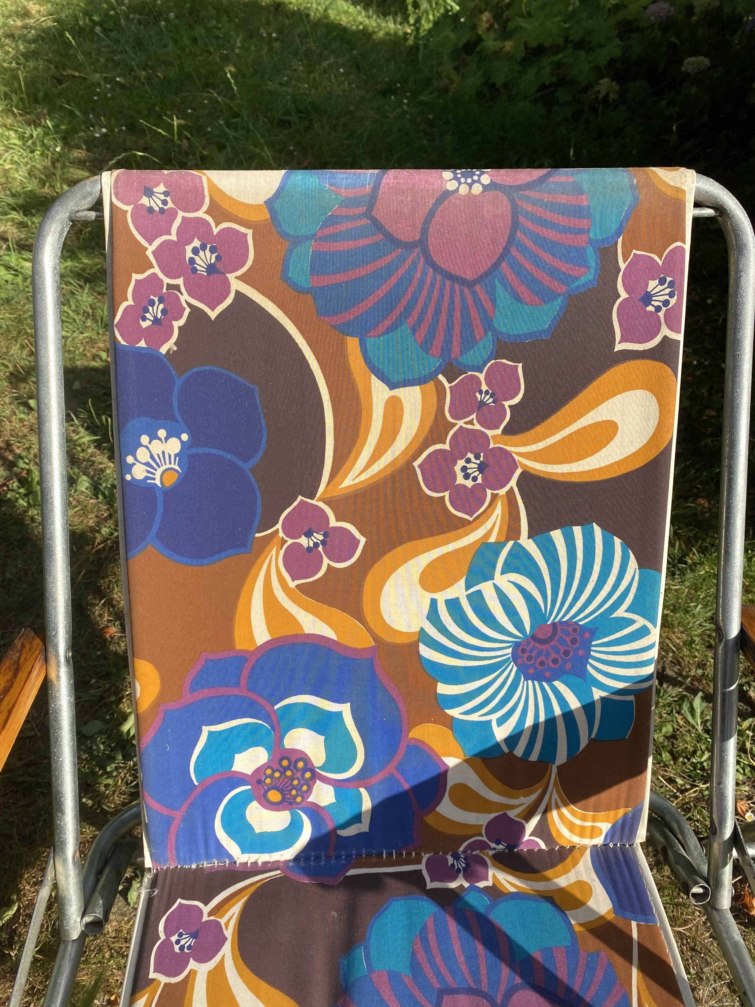 70s folding camping chairs, patio garden chairs