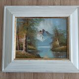 Tableau paysage signé M. Hail