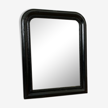 Miroir Louis Philippe noir ancien - 68x53cm