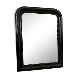 Miroir Louis Philippe noir ancien - 68x53cm