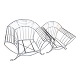 Paire de fauteuils metal