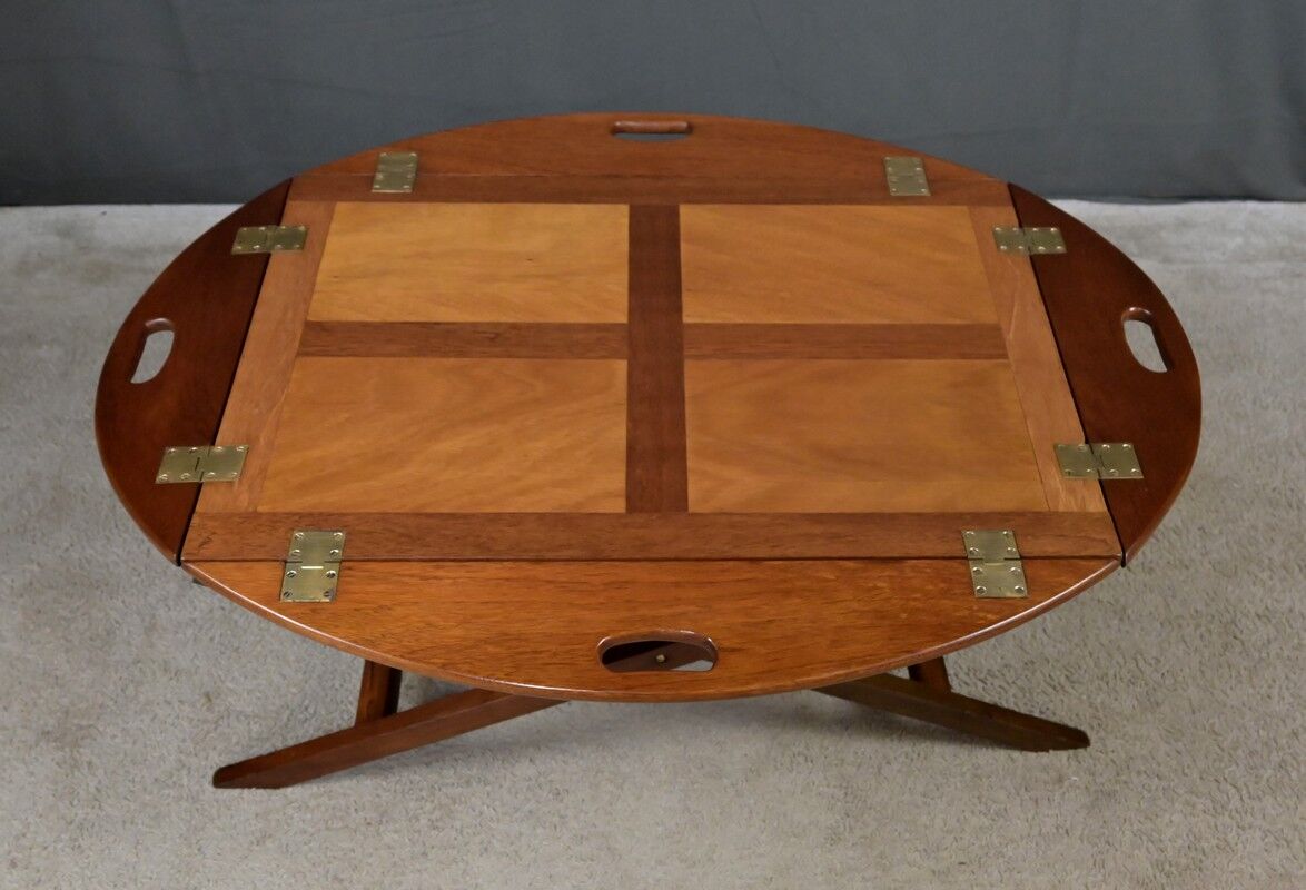 Table de majordome pliante en acajou – 1940