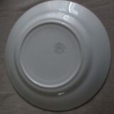 Old round dish Moulin des loups Orchies green tiles