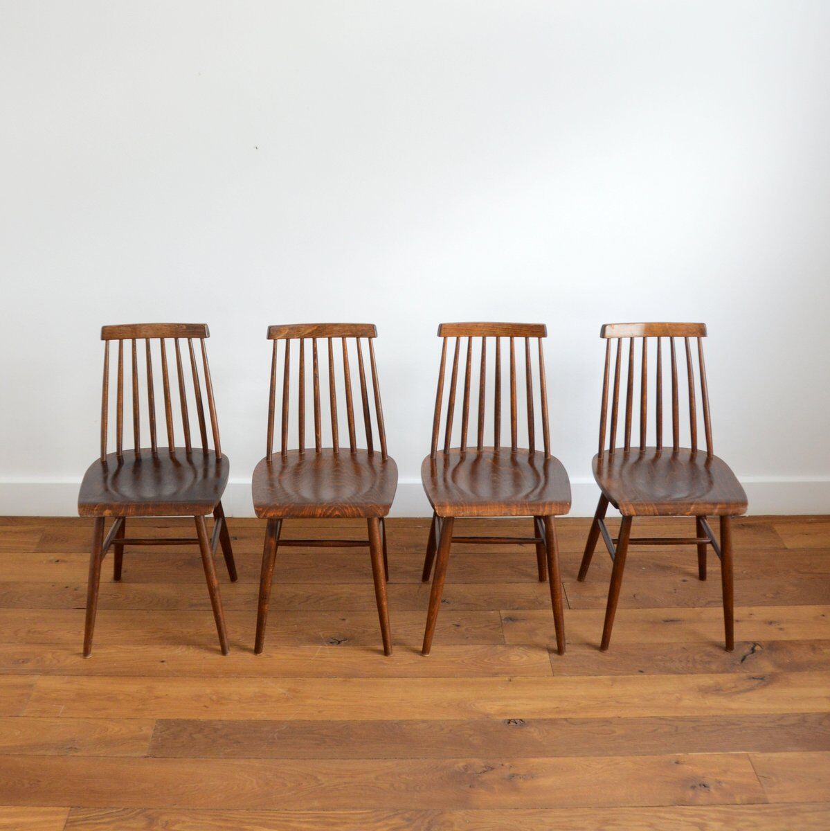 Suite of 4 chairs Stockholm Ikea vintage 1960s
