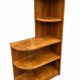 Art Deco corner shelf in French walnut, 1950.