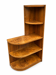 Art Deco corner shelf in French walnut, 1950.