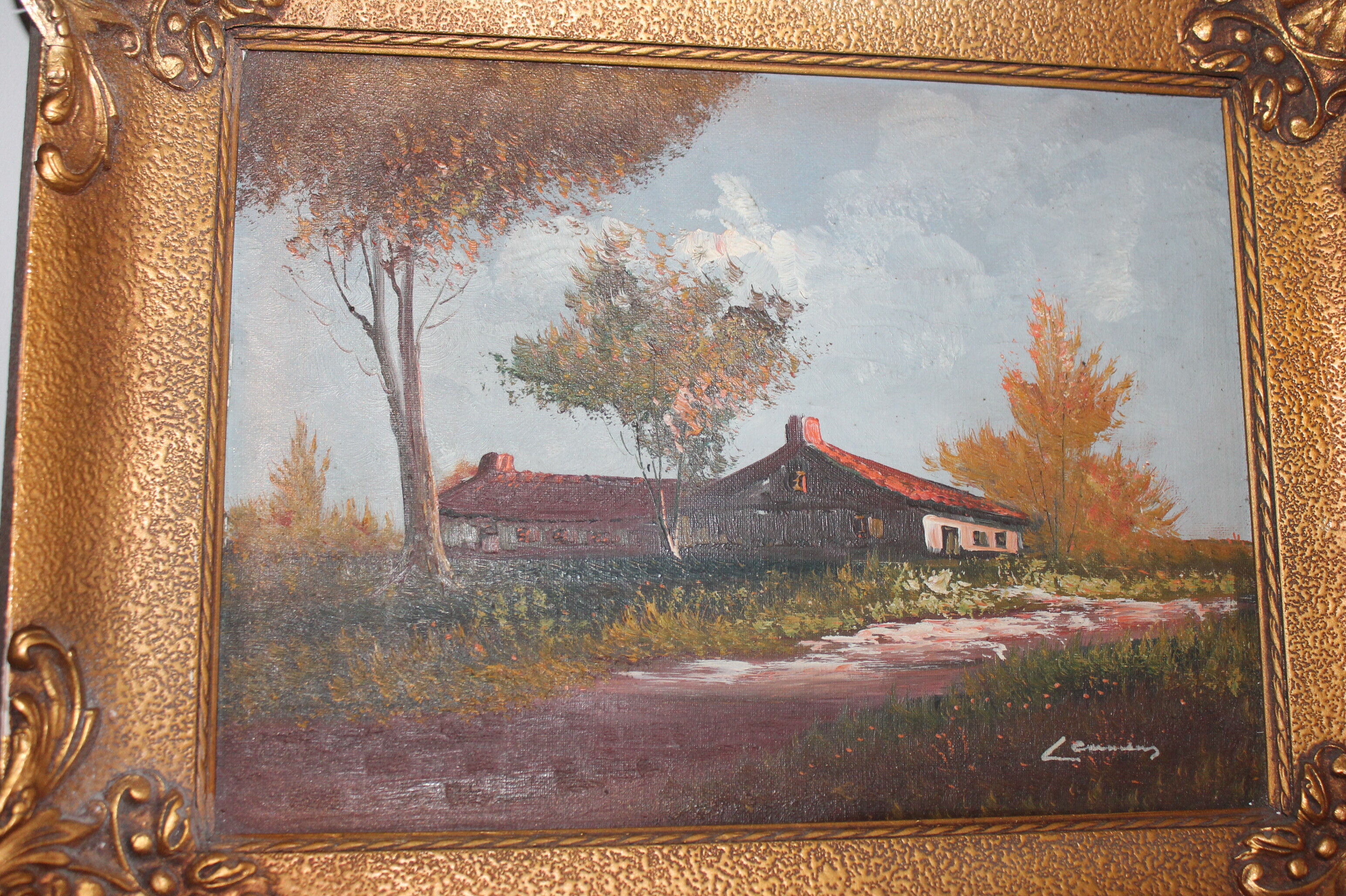 Oil painting on canvas signed