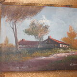 Oil painting on canvas signed