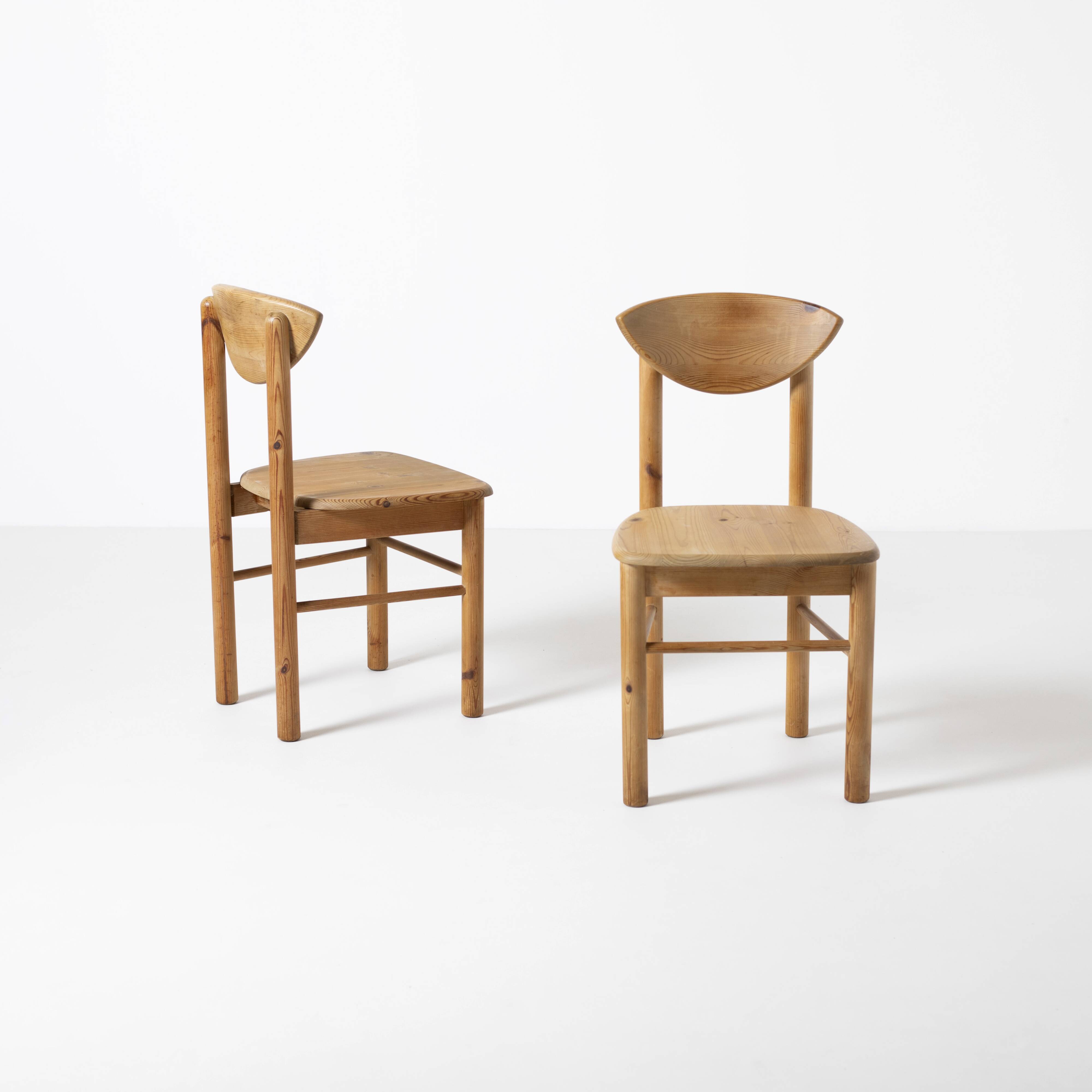 Set of 4 pine dining chairs attributed to Rainer Daumiller, Denmark, 1970s