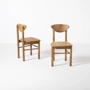 Set of 4 pine dining chairs attributed to Rainer Daumiller, Denmark, 1970s