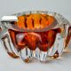 Orange Sommerso ashtray by Seguso, Murano glass, Italy, 1970