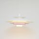 White Scandinavian Form Light lamp, 1970s