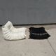 100% authentic Ligne Roset Togo 1-seater + pouf original leather Black & White
