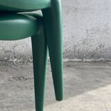 Vintage Louis XII armchair by Philippe Starck, molded blue plastic shell and metal legs