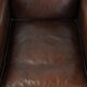 Armchair made of sheepskin leather in art deco design with warm colours