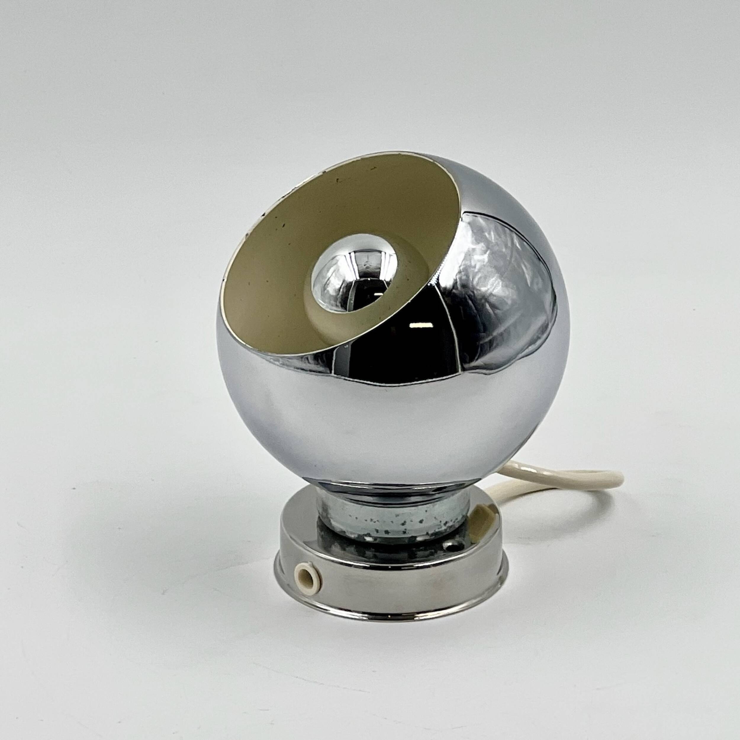Vintage 'Eyeball' Lamp Reggiani in Chrome Metal, 1960s