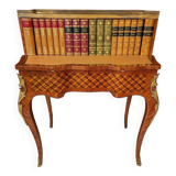Louis XV Style Marquetry Stepped Desk
