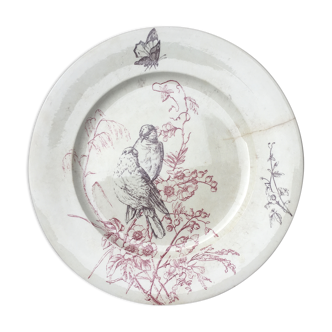 Assiette plate Jules Vieillard Modèle Colibris