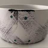 Small ceramic bowl, hand-painted, abstract pattern, 1950s-60s.