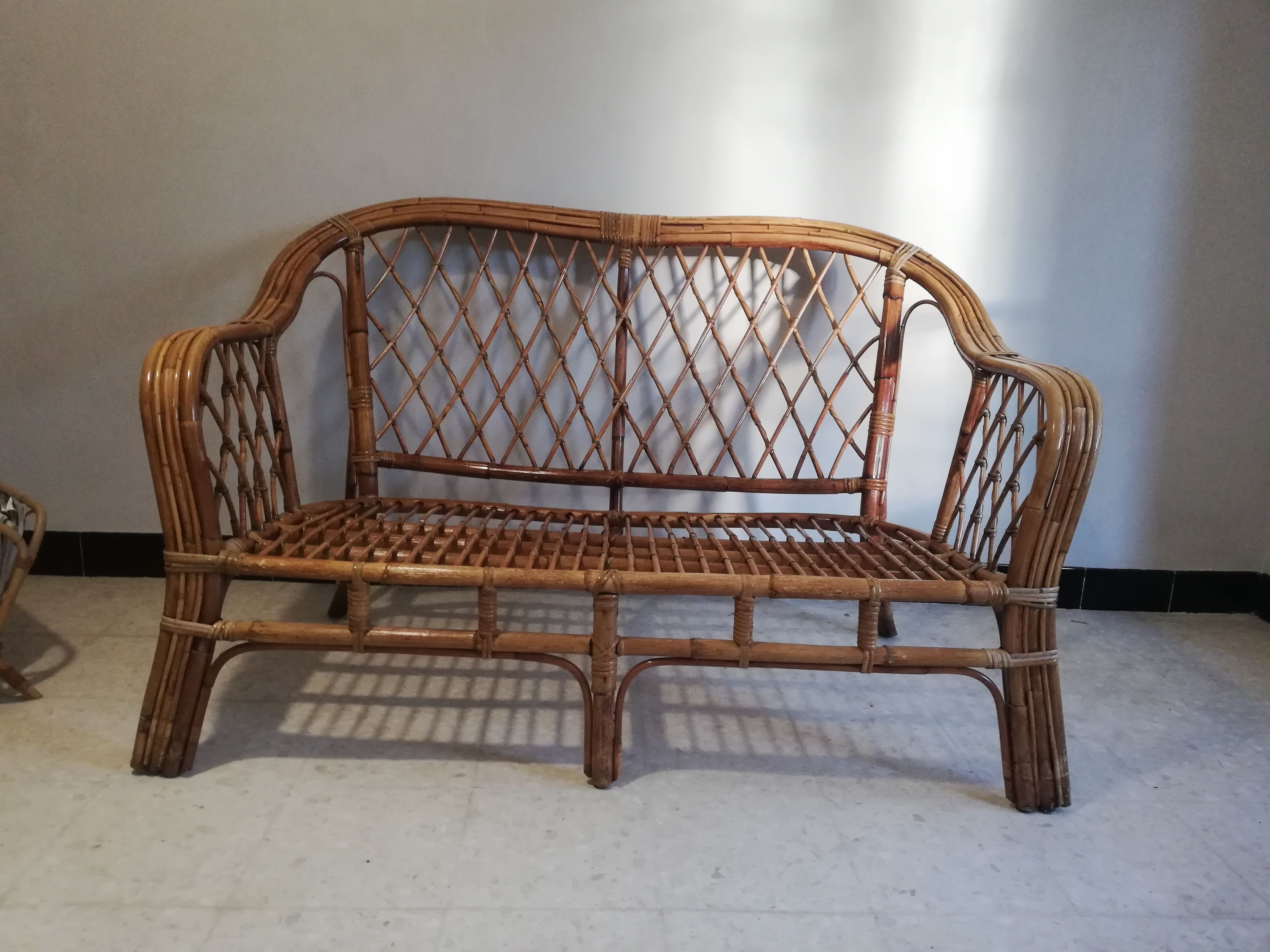 Rattan sofa