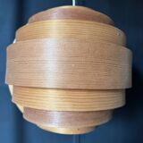 Hans Agne Jakobsson wooden pendant light, 1960s