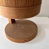 Vintage table lamp, pine strip, Sweden 1970s
