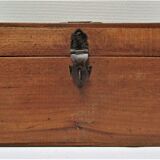 Solid wood box patinated early 20th century