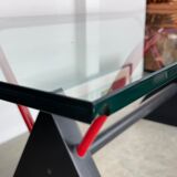 Table bureau moderniste gigante zambusi boccato X seccose Memphis 1980