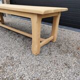 XXL farm table 2m80 + 2 solid oak benches