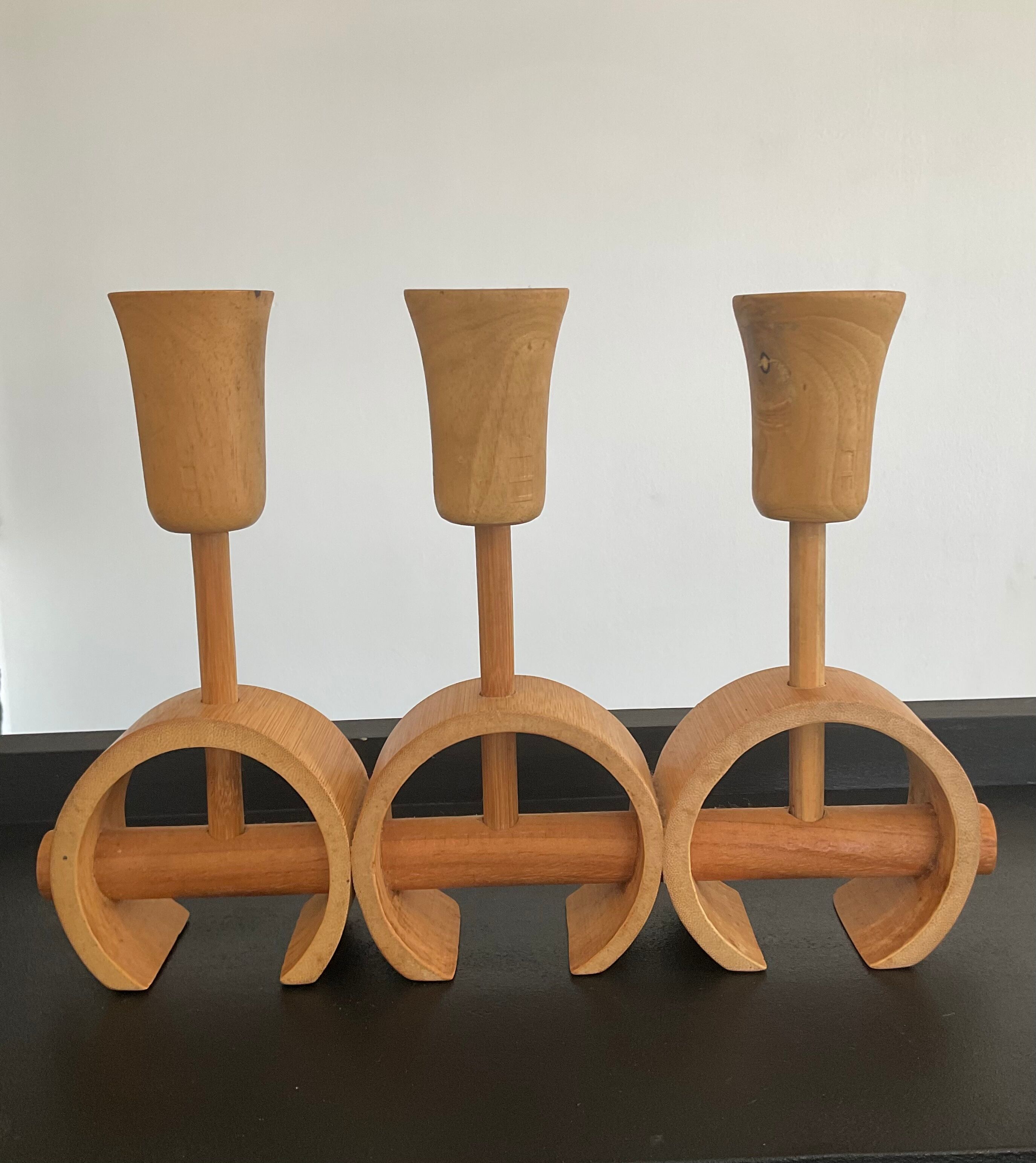 Scandinavian wooden chandelier