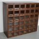 Antique German Oak Haberdashery Shop Cabinet, 1920/30s