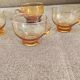 Set of four vintage amber glass cups