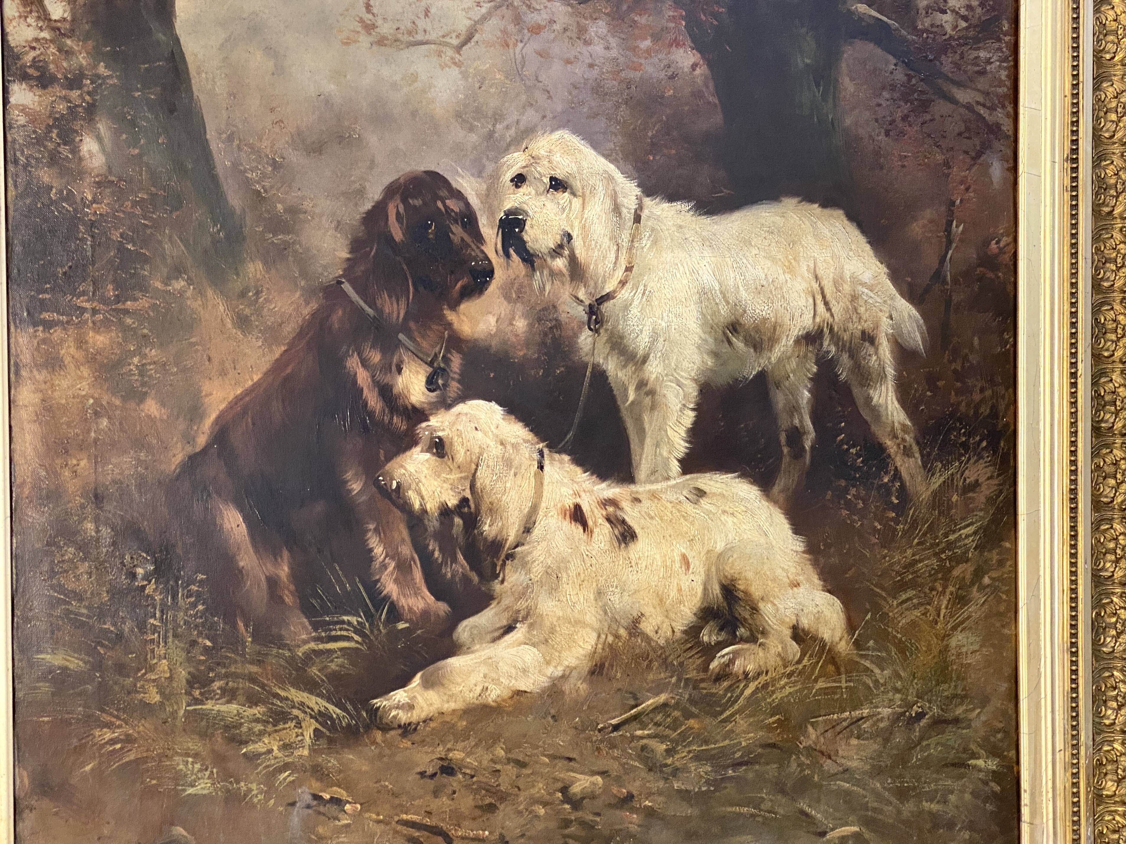 Henry Schouten (1864-1927) Hunting Dogs at Rest -