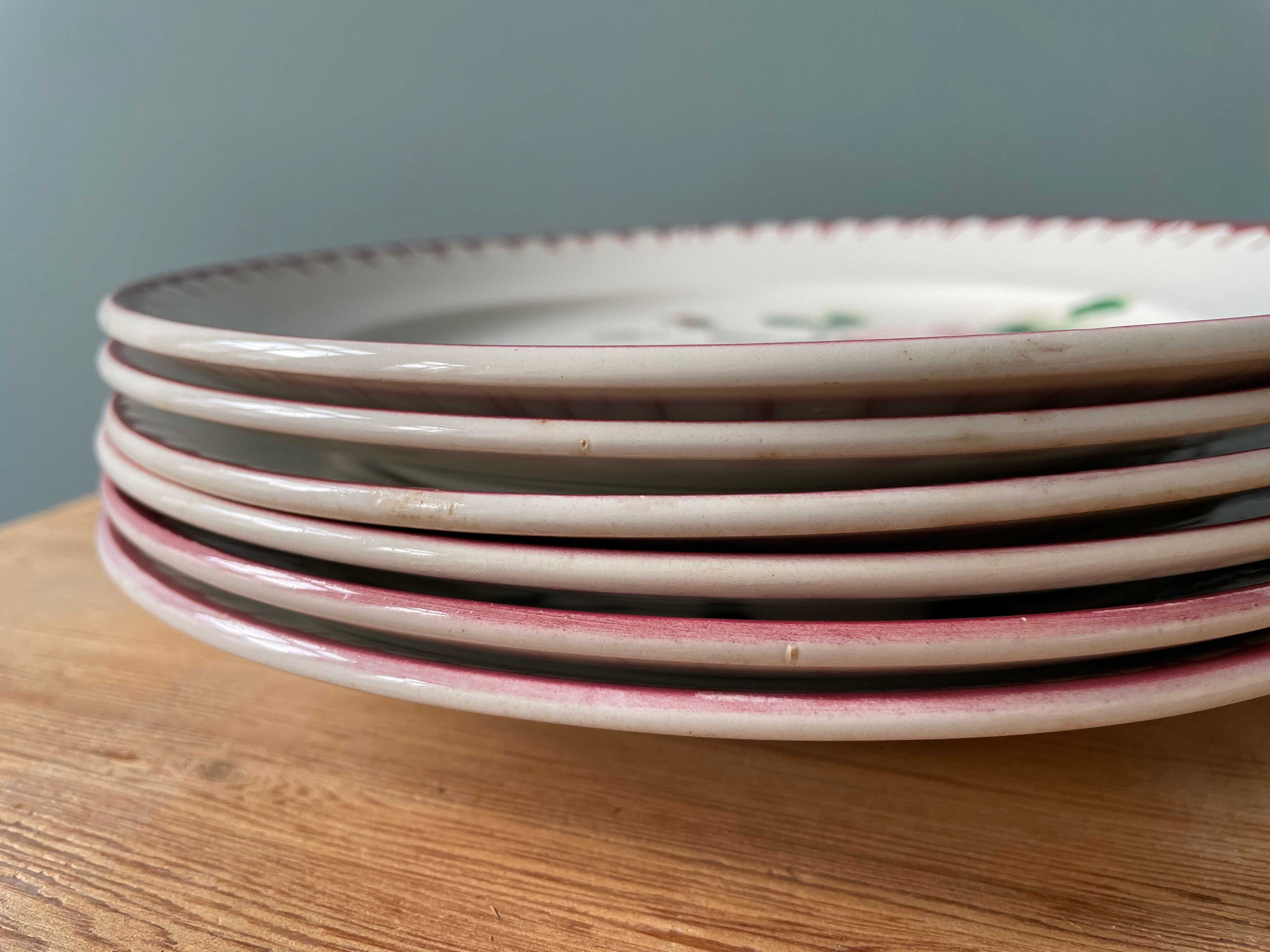 Lot de 6 assiettes plates collection Epernay Digoin Sarreguemines