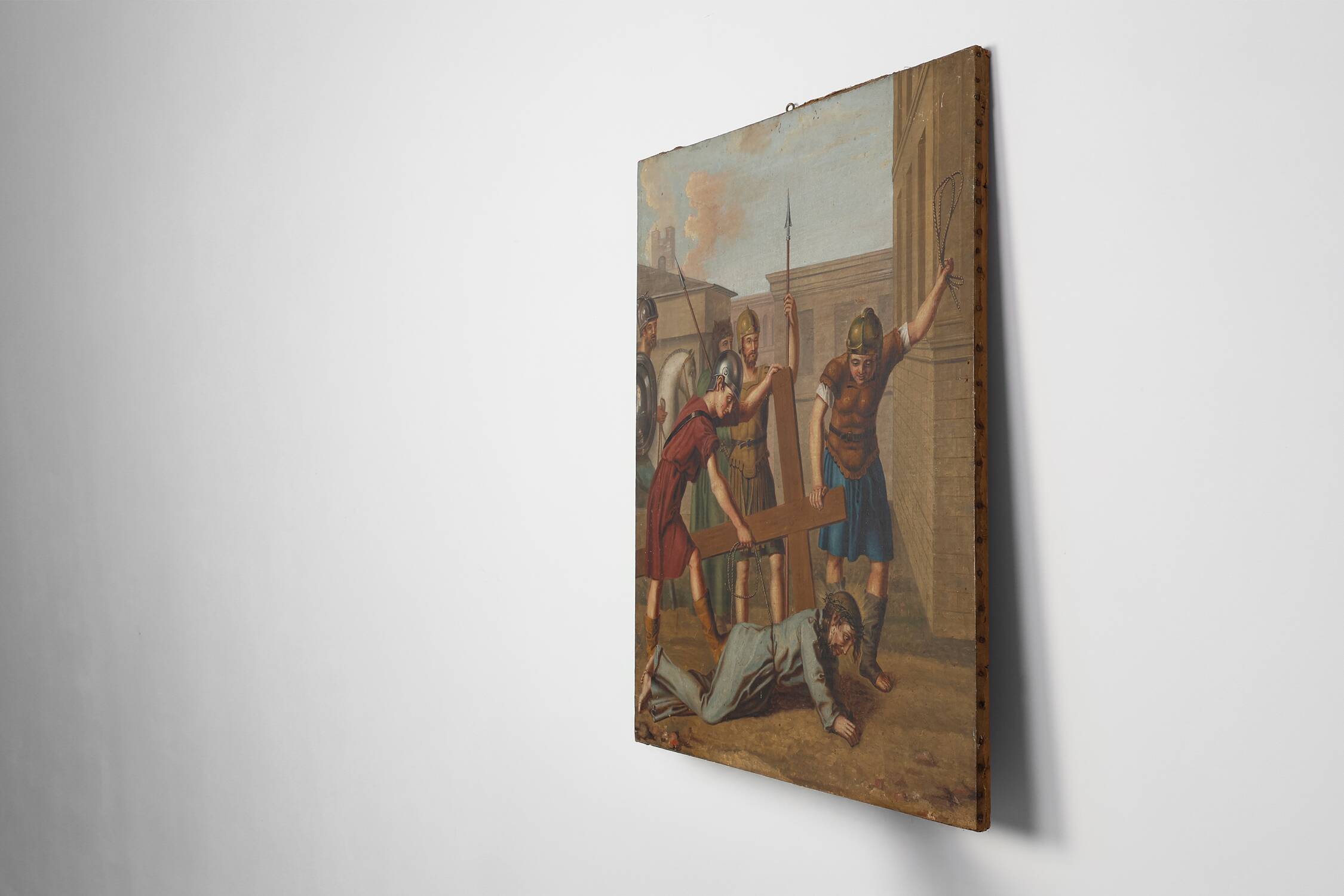 Flemish Religious Painting of the Passion of Christ, Belgium ca. 1900