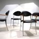 Ensemble de quatre chaises de salle à manger Coro par Luigi Origlia, 1980