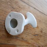 Set of 2 white porcelain coat hooks