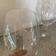 2 crystal wine glasses