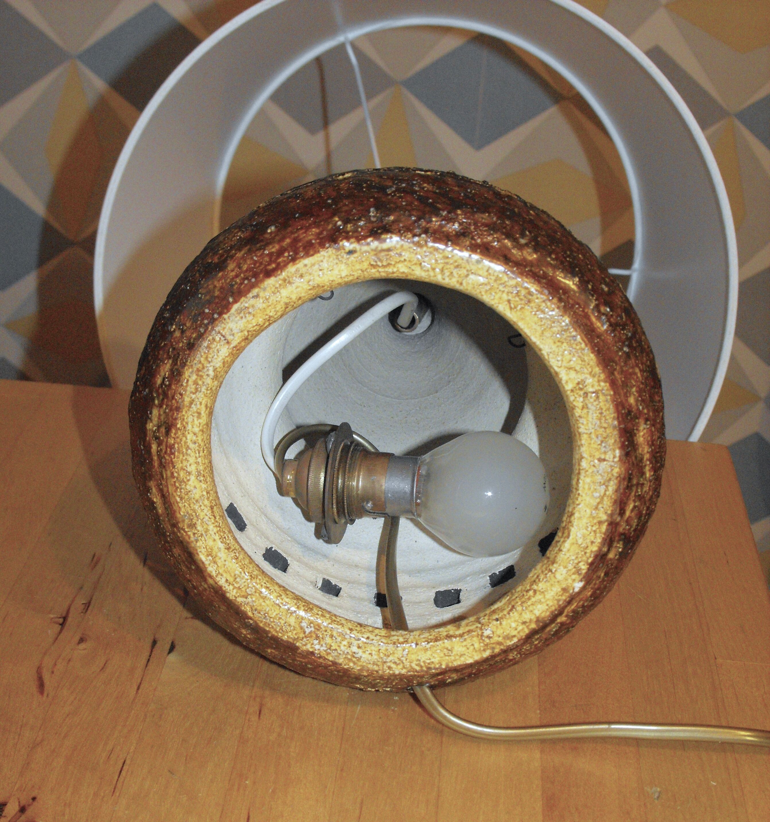 Ceramic lamp by Raphael Giarrusso 1926 - 1986