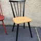 Set of 6 mismatched vintage chairs with bars and compass legs