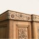 Parisian Art Deco style wardrobe in solid raw oak, 1950