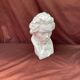 Men's bust in plaster original white